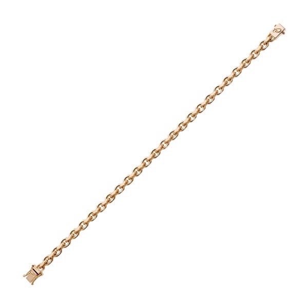 Anker facet halskæde i 18 karat guld - 3,5 mm bred, 45 cm lang | Svedbom