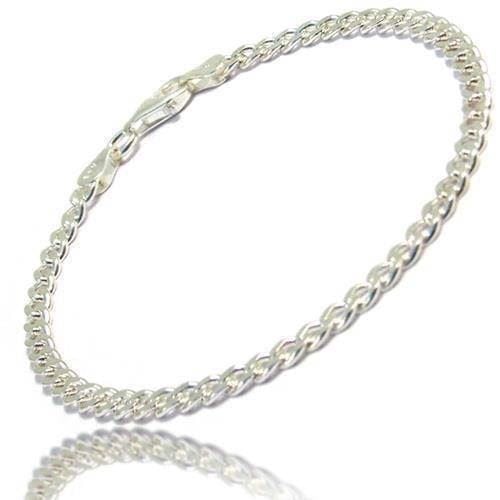 Panser Facet 925 sterling sølv halskæde, bredde 2,7 mm / tråd 0,85 mm - længde 55 cm