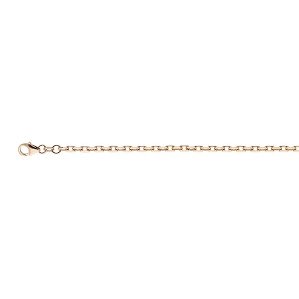 Flad Anker facet halskæde i 18 karat guld - 1,9 mm bred, 60 cm lang | Svedbom