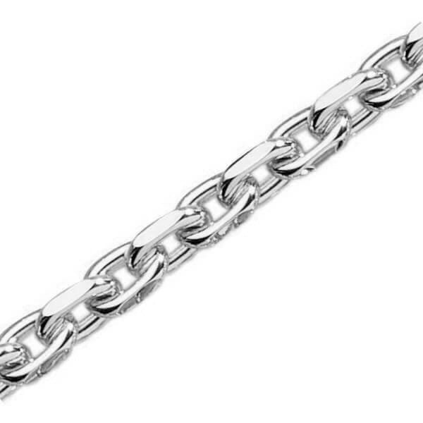 Anker Facet massivt sterling sølv armbånd, tråd 1,0 mm / bredde ca 2,6 mm, og længde 17 cm
