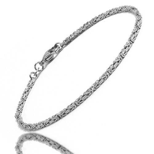 Kongekæde i massivt 925 sølv - halskæde 2,0 mm længde 50 cm