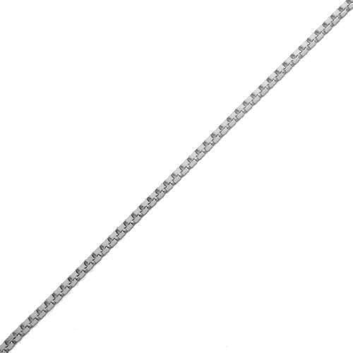 14 kt hvidgulds Venezia halskæde, 80 cm og 1,0 mm