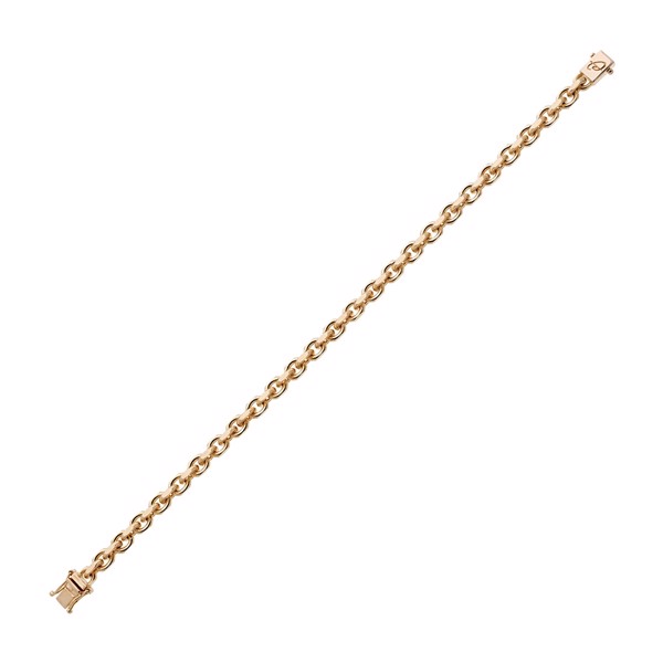 Anker facet halskæde i 18 karat guld - 4,8 mm bred, 60 cm lang | Svedbom