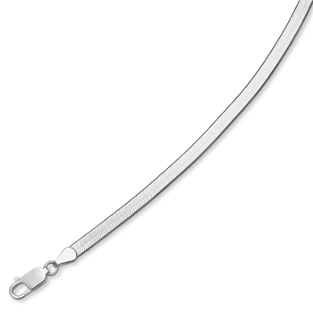 Sølv slangearmbånd 4,5 mm bred og 19 cm lang fra Støvring design