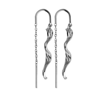 Seaside Stories Swirly køde øreringe i sterling sølv, Jeberg Jewellery