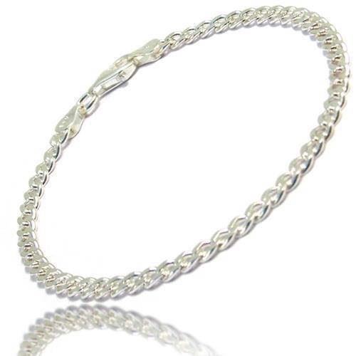Panser Facet 925 sterling sølv halskæde, bredde 4,0 mm / tråd 1,25 mm - længde 45 cm
