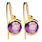 9 kt hjerte �reh�nger med Amethyst