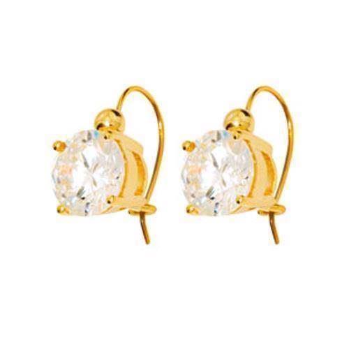 9 ct 10 mm big zirconia earhangers