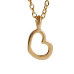 14 kt guld hjerte vedh�ng fra Blicherfuglsang