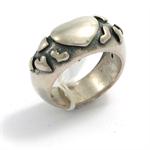 S�lv ring i 925 s�lv m/ hjerter
