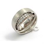 S�lv ring i 925 s�lv m/ b�nd af zirkonia