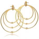 Infinity gold plated big silver earrings by Izabel Camille