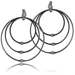 Infinity oxidated big silver earrings by Izabel Camille
