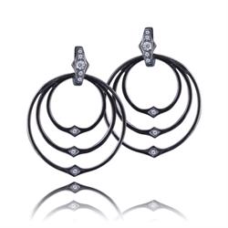 Infinity Oxidated silver earrings by Izabel Camille