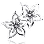 Flower Power large oxidized silver earrings by Izabel Camille