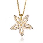Sophisticated Flower - silver pendant by Izabel Camille