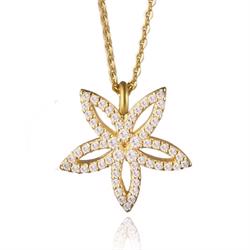 Sophisticated Flower - silver pendant by Izabel Camille