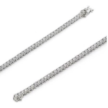 18 kt hvidgulds tennis armbånd med ca 72 stk 0,04 ct diamanter i kvalitet Top Wesselton VVS, 18½ cm