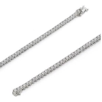 18 kt hvidgulds tennis armb�nd