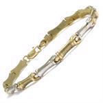 14 karat tofarvet "k�dbens" armb�nd & collier