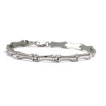 14 karat "k�dbens" hvidgulds armb�nd