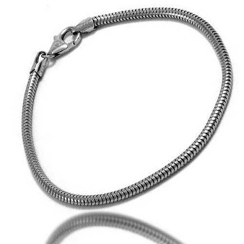 14 kt hvidgulds slangek�de