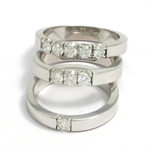 14 karat hvidgulds Alliance ring 3,6 mm m/ 0,09 brillanter