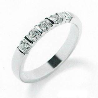 14 karat alliance ring med bredde b�nd