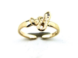 9 ct snake toering with diamond