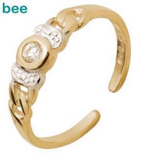 T�ring med zirkonia og hvidguld