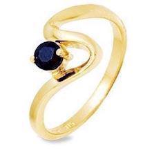 9 kt swing fingerring m/ 4 mm safir