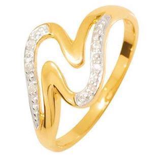 9 ct. Yellow gold diamond ring