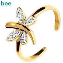 9 kt Guldsmed t�ring m/ 2 stk 0,005 ct diamanter