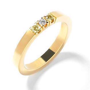 14 karat alliance ring i 2,8 mm m/ TW-VVS brillanter