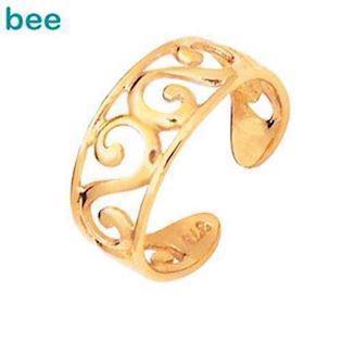 T�ring med S m�nster i 9 kt guld