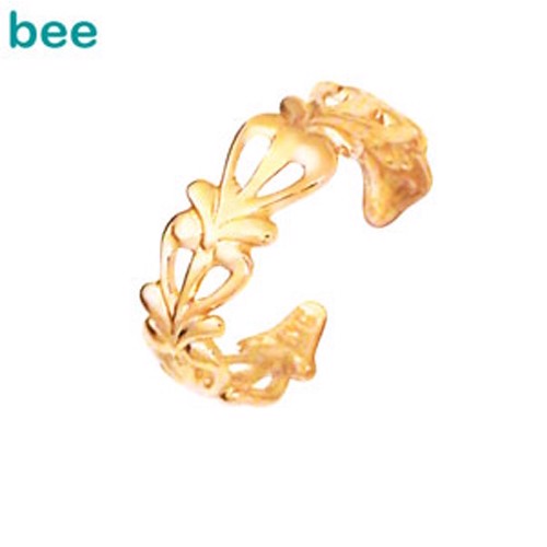 9 ct Shiny flared 9 ct. gold toe ring