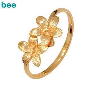 9 kt dobbelt blomster ring