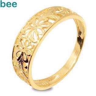 9 kt blomster filigran ring