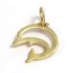 14 karat guld delfin vedh�ng