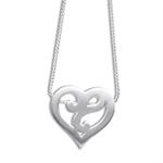 Silver hearts pendant