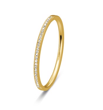 Forlovelse ring i 14 karat med ialt 0,165 ct diamanter