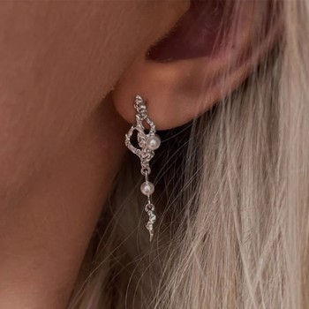 Zale - Sølv ørehængere med perler, NAVA Cph